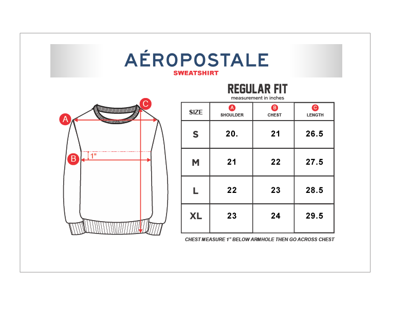 Aeropostale Mens Size Chart