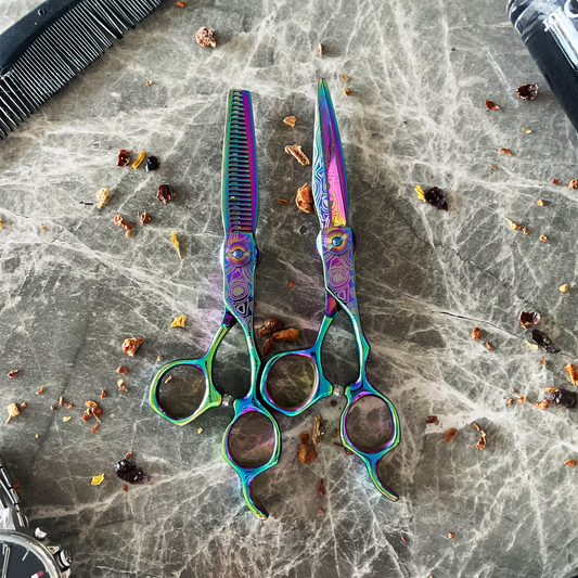 7inch Hairdressing Fashion Design Beauty Barber Scissors Damascus Pattern  Scissor - China Hair Scissors and Barber Scissors price