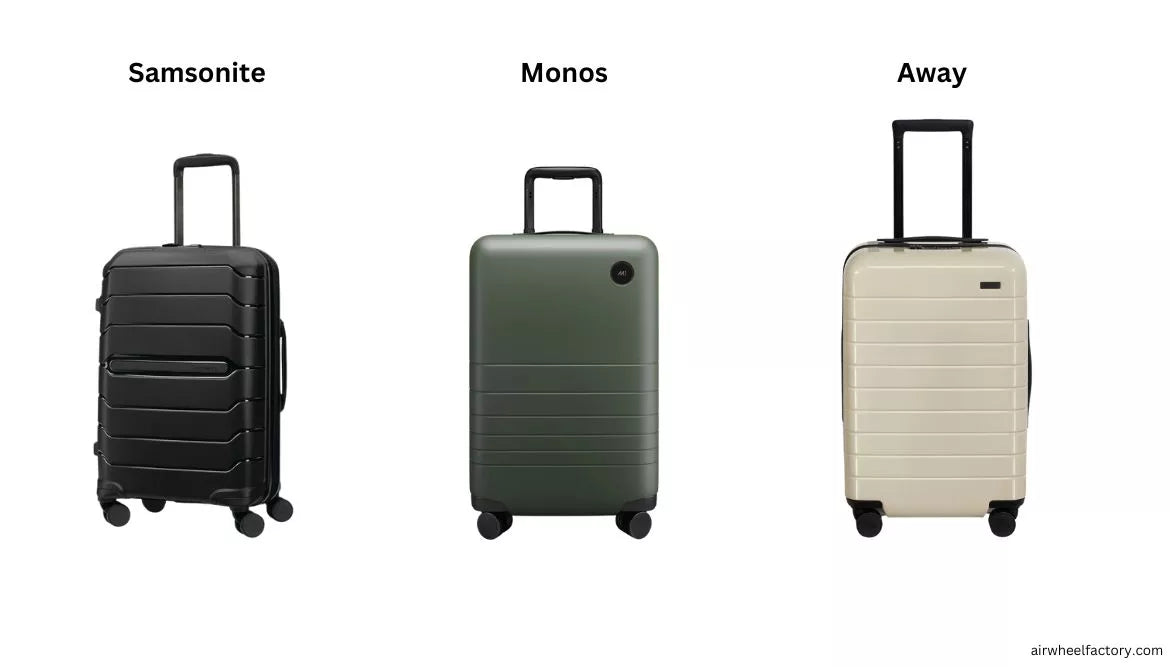 different brands luggage