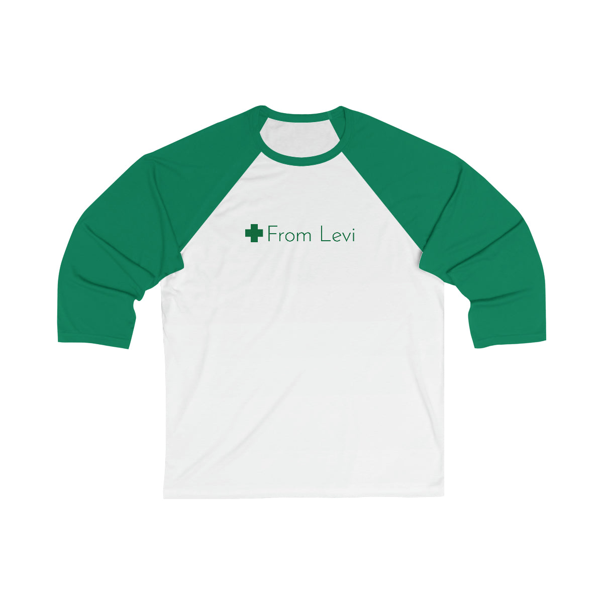From Levi - Green Logo Unisex 3\4 Sleeve Baseball Tee – Leviticus 26  Records Merch Shop
