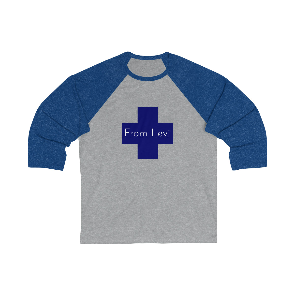 From Levi - Blue Cross Unisex 3\4 Sleeve Baseball Tee – Leviticus 26  Records Merch Shop