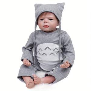 20Inch/50.8Cm Doll, Handmade Painted Realistic Newborn Baby Doll With Rooted Hair, Doll Toys For Kids, Christmas And New Year Gift - Anjolly Reborn Baby Dolls - 20-inch Dolls