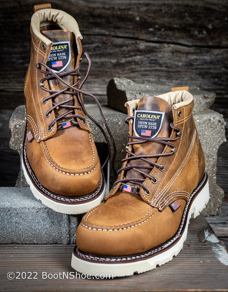 Men's Ferric USA Made Moc Toe- Steel Toe Work Boot CA7514 — Boyers BootnShoe