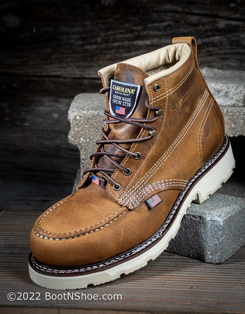 Men's Ferric USA Made Moc Toe- Steel Toe Work Boot CA7514 — Boyers BootnShoe