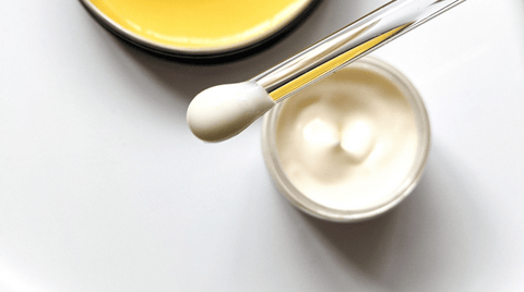 Two moisturisers in a close up picture