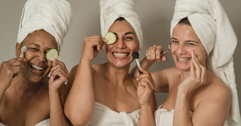 Three women in self-care moment | Jenny Nordic Skincare