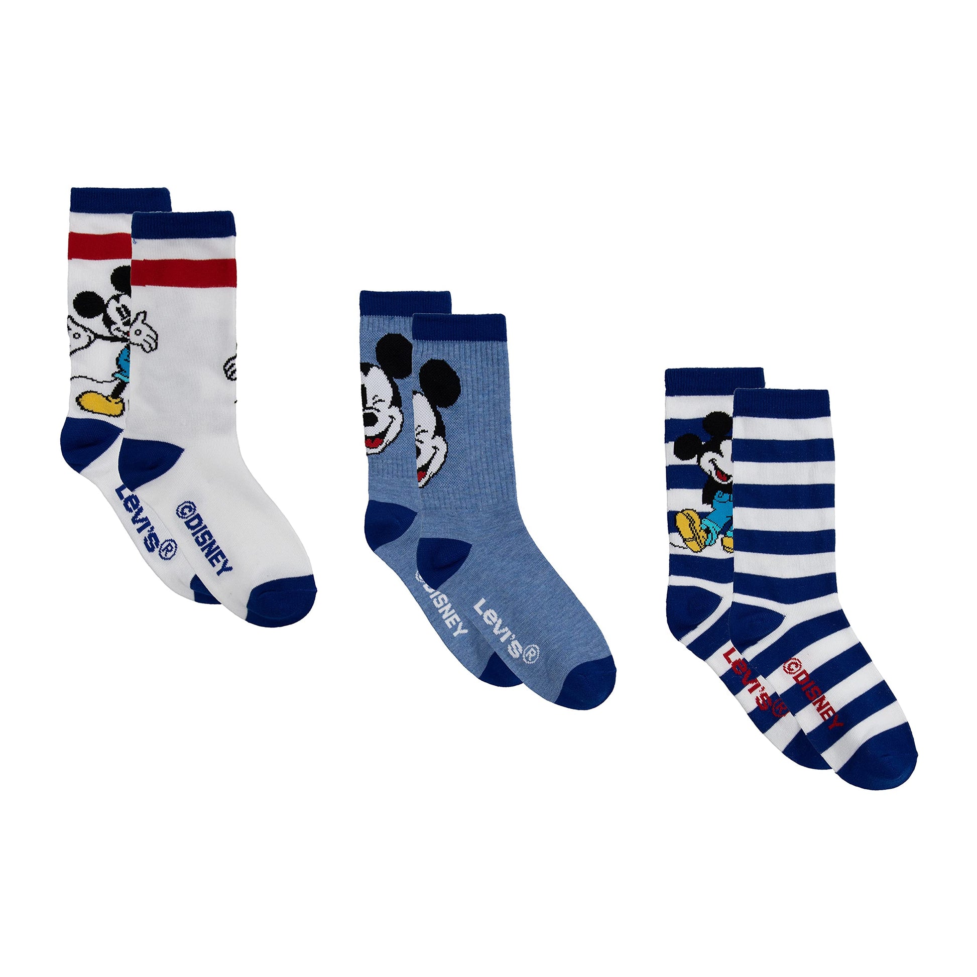 Image 3 of Levi's® x Disney Mickey Mouse Crew Socks 3-Pack (Toddler)