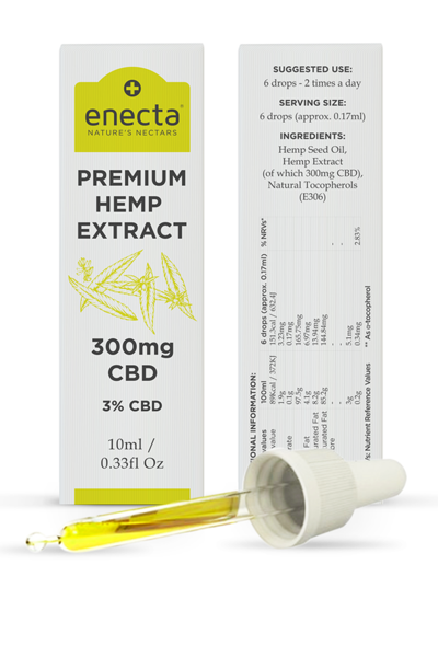 enectas premium hemp extract: 300mg CBD