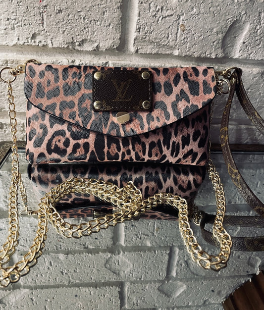 Upcycled LV Two Tone Leopard Tassel Shoulder Bag – Anagails