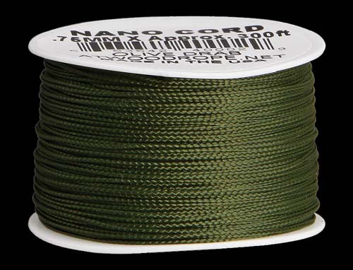 Atwood-Rope Nano Cord 0.75mm - OD Green 300ft (Spool)