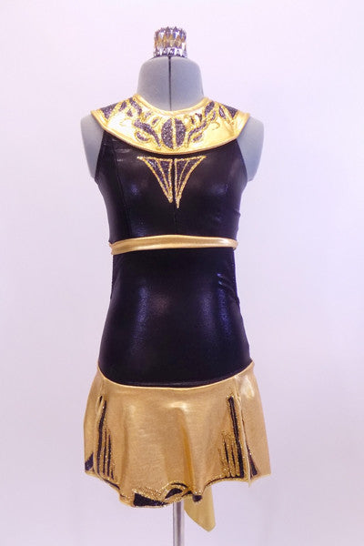 black and gold egyptian dress