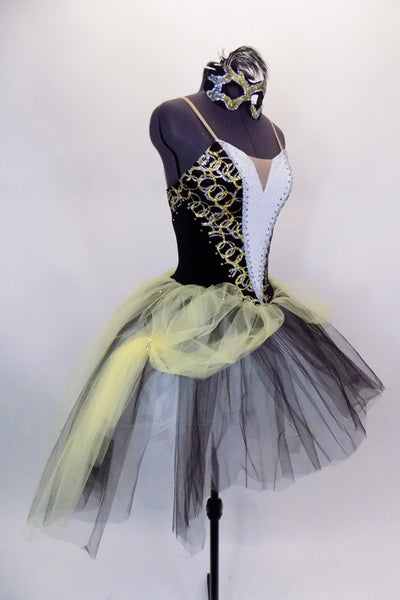 Ebony Venus. Black & Yellow Romantic Tutu With Gold Accents, For Sale ...