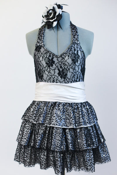 The Classics, Black/white lace dress, lyrical dance costume, For Sale ...