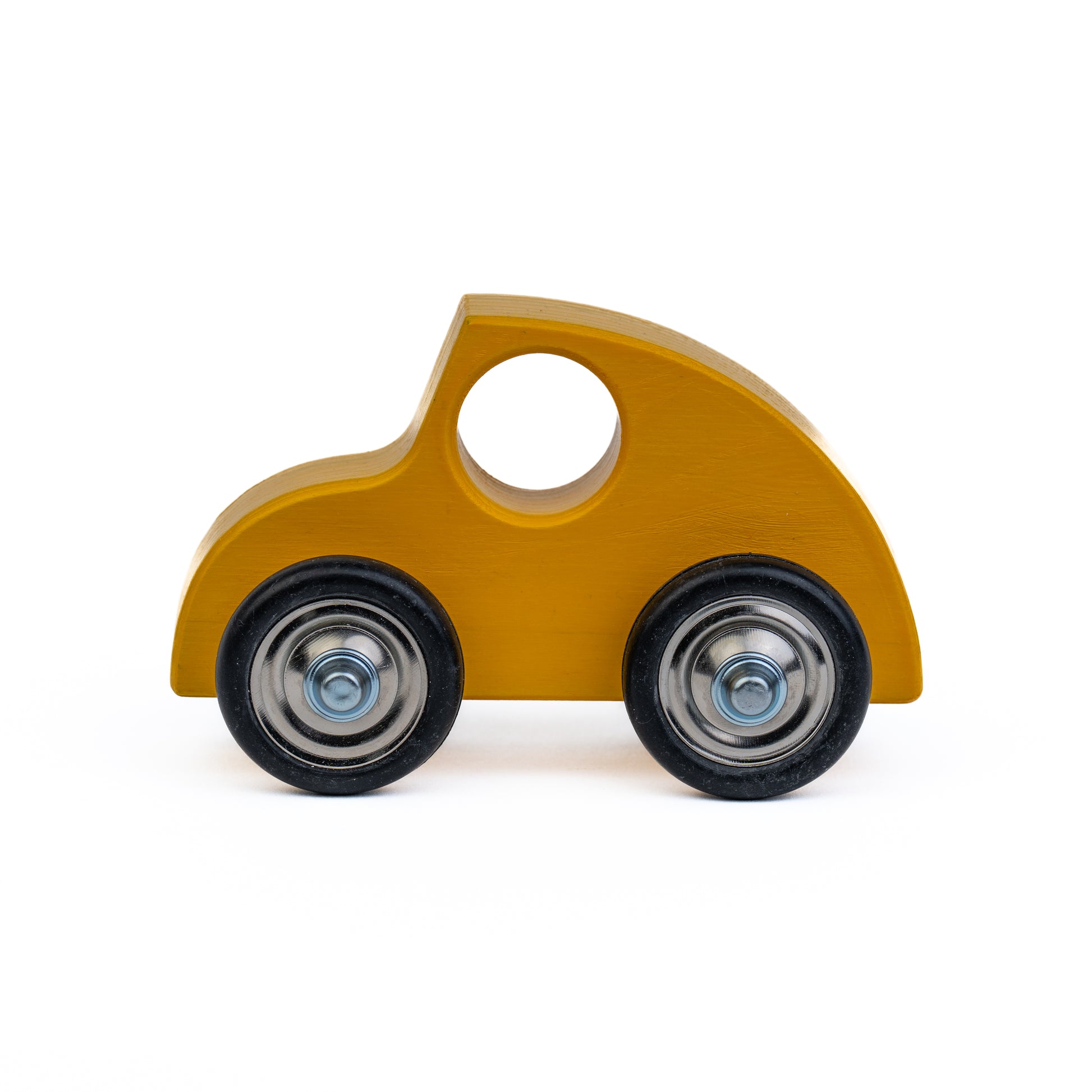 pianist verkoudheid wrijving houten auto sport geel – ado speelgoed