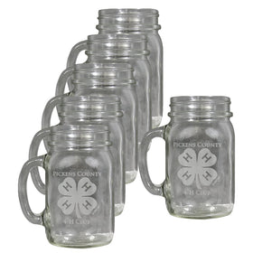 Deal: $20 for Custom Etched Set of 2 Mason Jar Mugs with Charming Lids &  Straws in Gift Box ($30 Value - 34% Off)