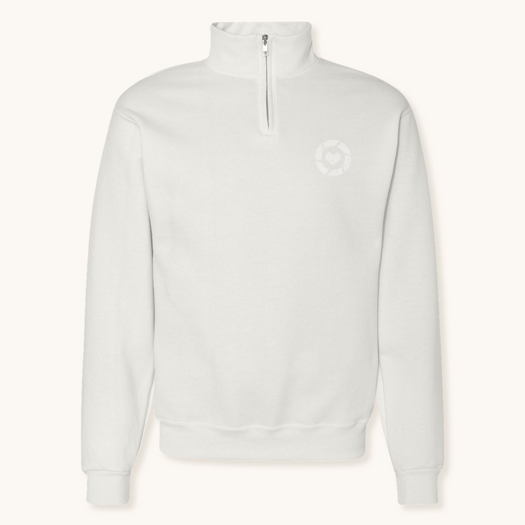 Quarter-Zip Sweatshirt - White curated on LTK