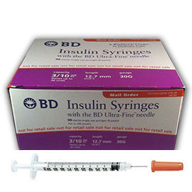 Insulin Syringes Ultra Fine Needle 3 10cc 30g 1 2 Bx 90 Diabetes Supply Store