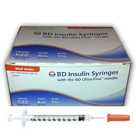Insulin Syringes Ultra Fine Ii Short Needle 1 2cc 31g 5 16 Bx Diabetes Supply Store