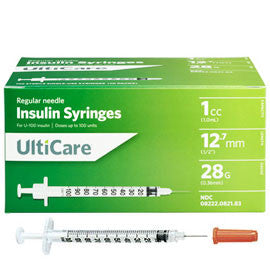 UltiCare Insulin Syringe - 28G 1cc 1/2