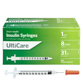 Ulticare Ulti Fine Ii U 100 Insulin Syringes Short Needle 31g 1 Cc Diabetes Supply Store