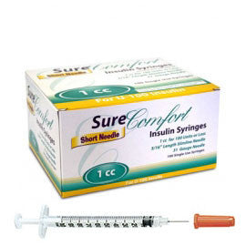 Surecomfort U 100 Insulin Syringes Short Needle 31g 1cc 5 16 Bx 1 Diabetes Supply Store