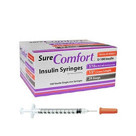 Surecomfort U 100 Insulin Syringes 29g 3 10cc 1 2 Bx 100 Diabetes Supply Store