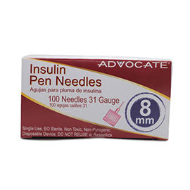 Advocate Pen Needles - 33G x 4mm 5/32 100/box