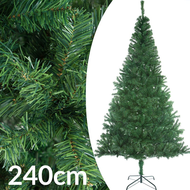 Kunstigt juletræ 8 fod 1057 Tips inkl. Stå