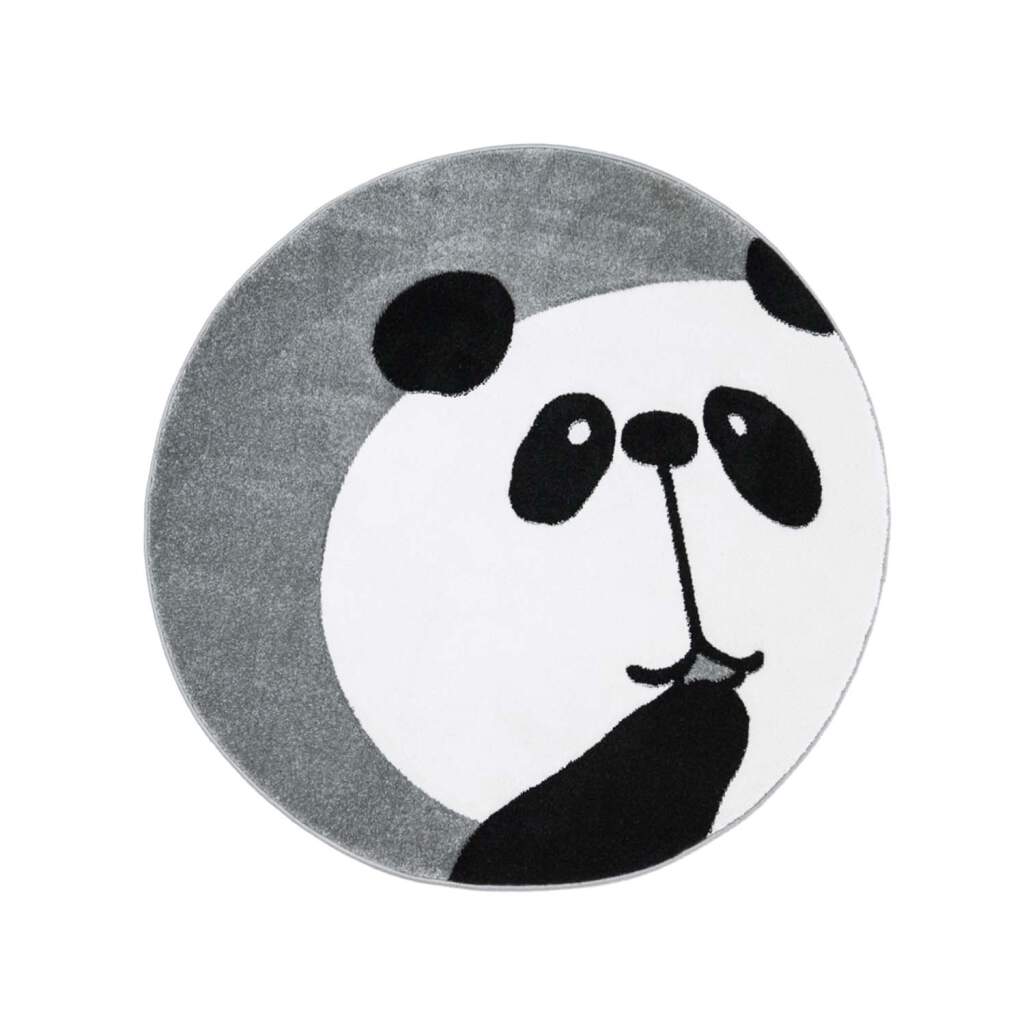 Børnetæppe Panda Bueno 1389 grå 160x160 cm rundt