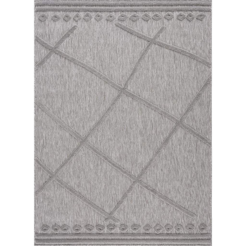 Indendørs & udendørs tæppe Santorini 58578 grå 120×170 cm