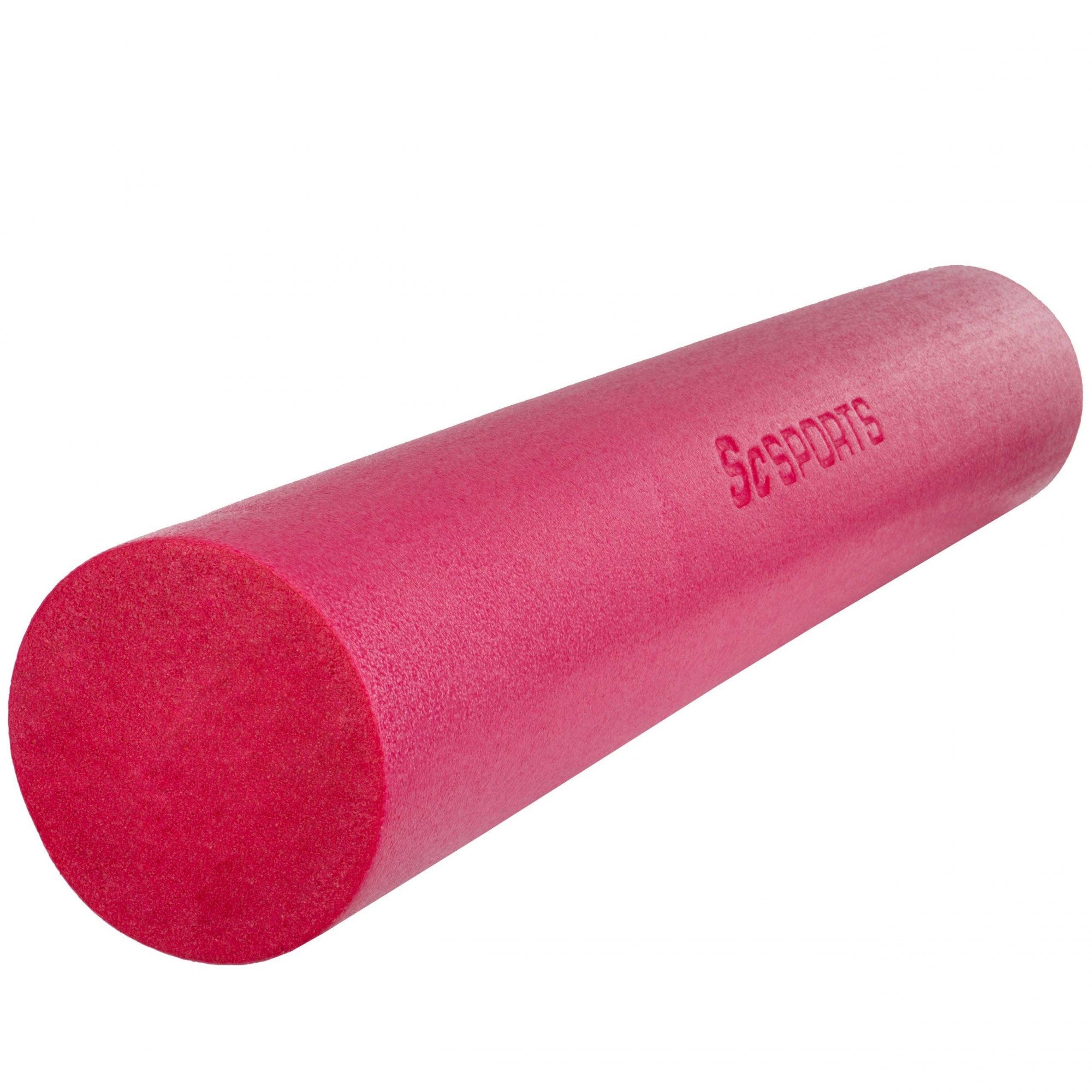 Foam roller  til yoga, massage, pilates, fysioterapi, 90 x 15 cm, skum, pink