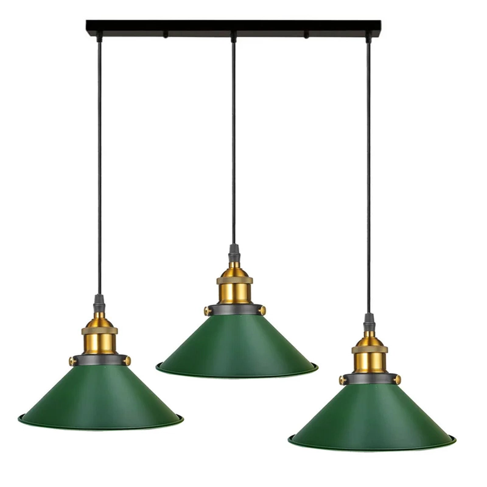 Grøn Sylvan 3-Light Kitchen Island Cone Pendant