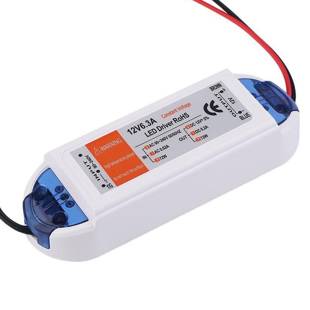 LED transformer DC12V 72W kompakt LED driver AC 230V strømforsyning transformer