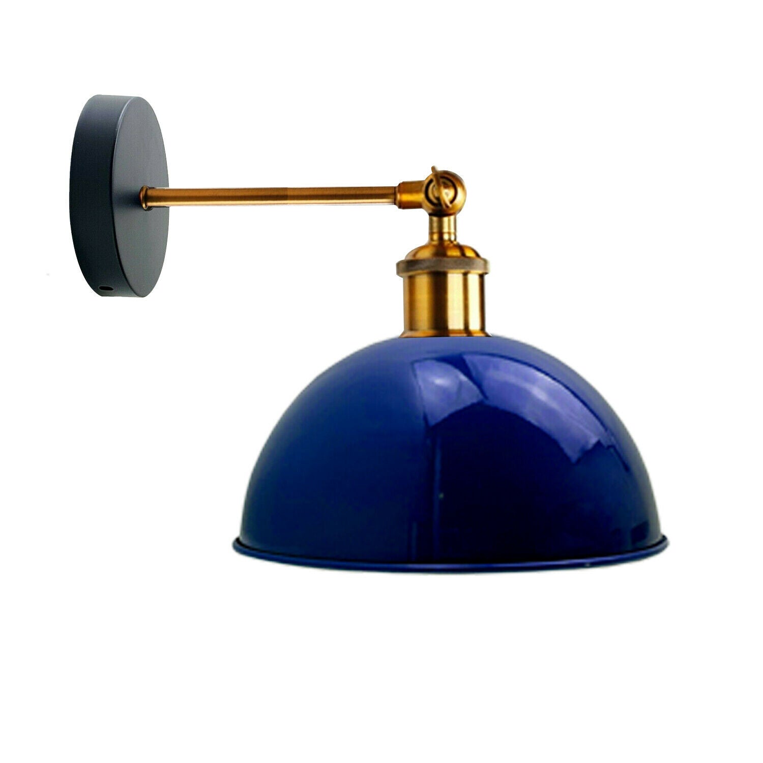 Billede af Vintage retro stil moderne væglampe blank væglampe, marineblå