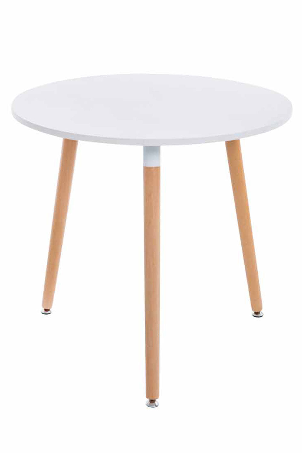 Billede af Spisebord i moderne stil, diameter 80cm, hvid