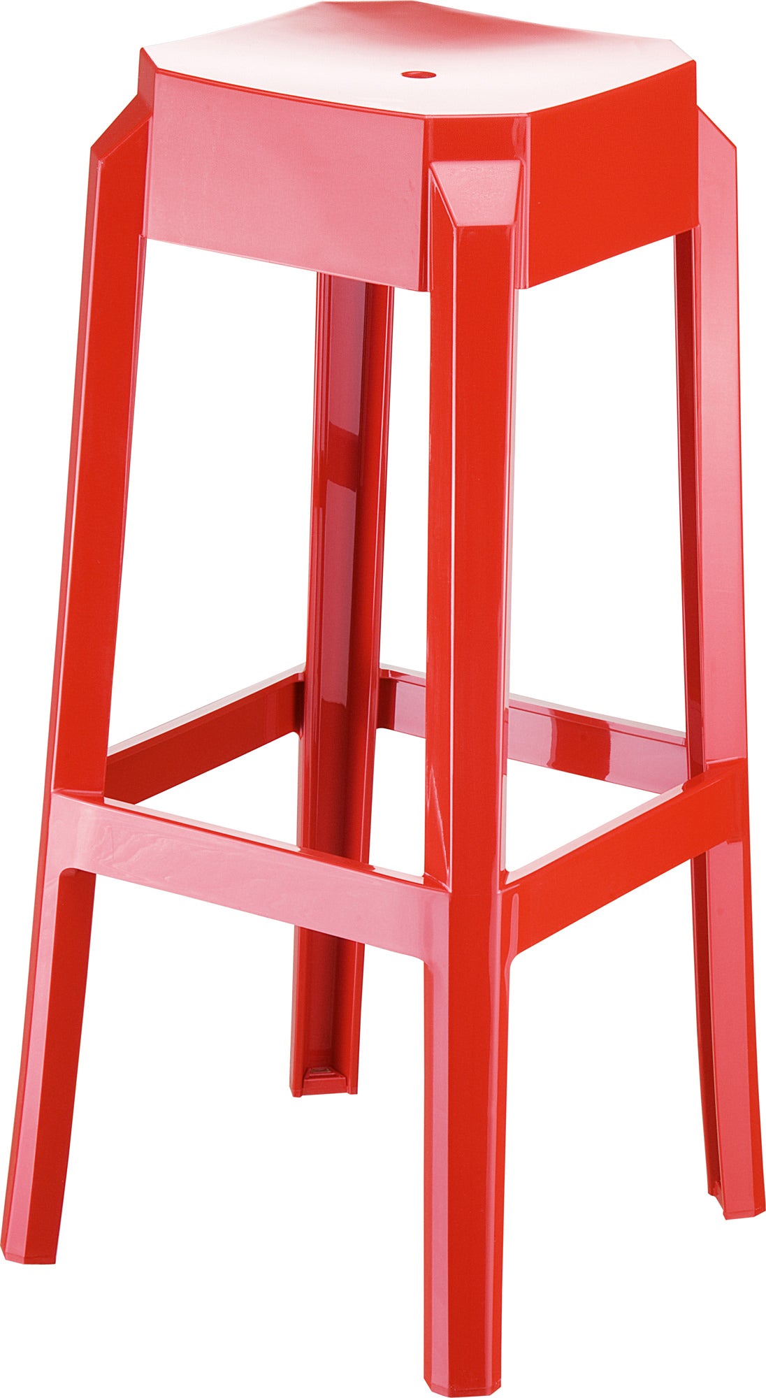 Se Trendy barstol i 100% polycarbonat, industrielt look, fås i flere farver hos Lammeuld.dk
