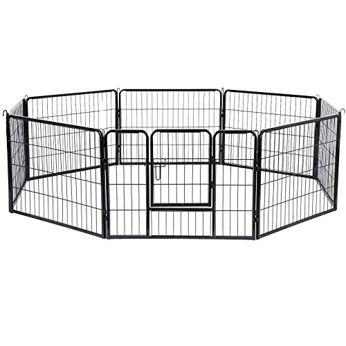 Billede af Xxl Heavy Duty Puppy Playpen, 8 Paneler, 80 X 60 Cm, Grå