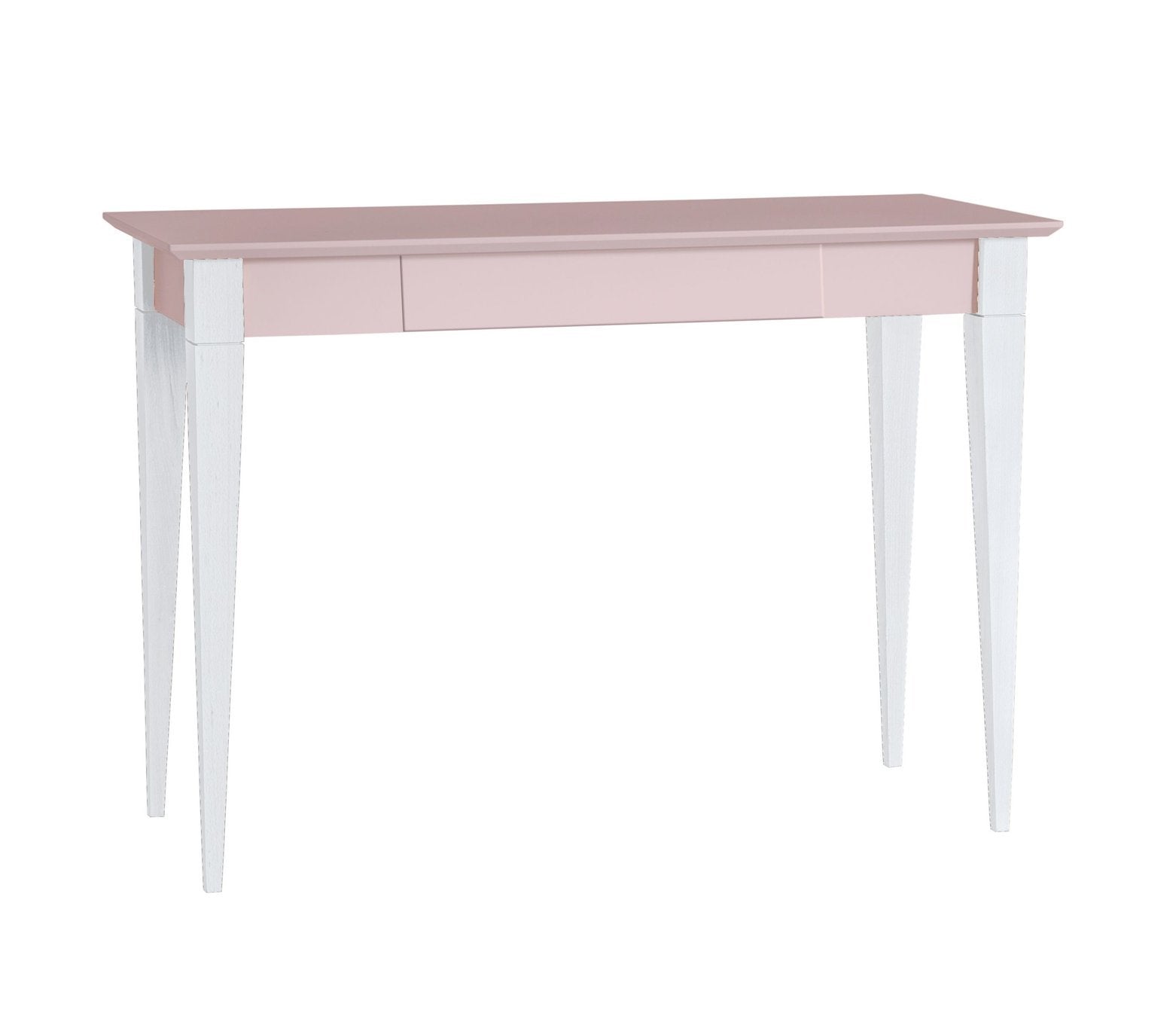 Se MIMO Skrivebord 105x40cm Hvide Ben / Pink hos Lammeuld.dk