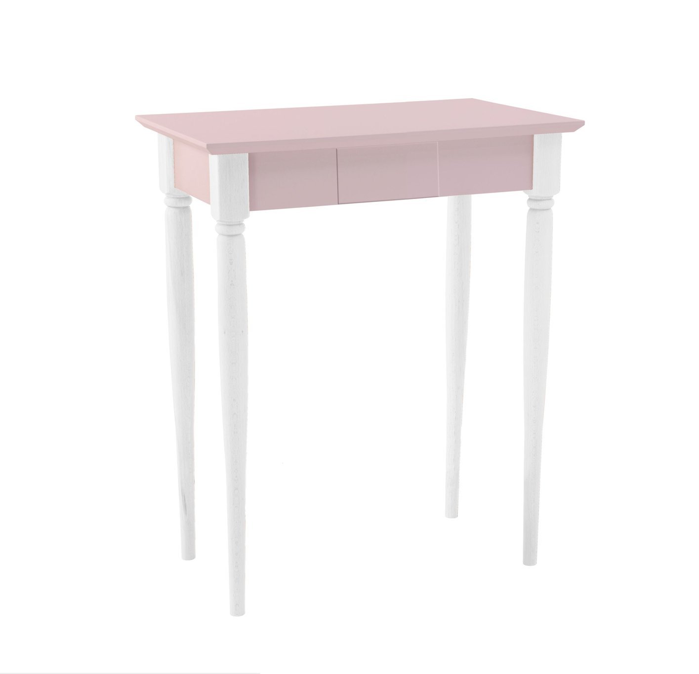 Billede af MAMO Skrivebord 65x40cm - Pink / Hvide ben