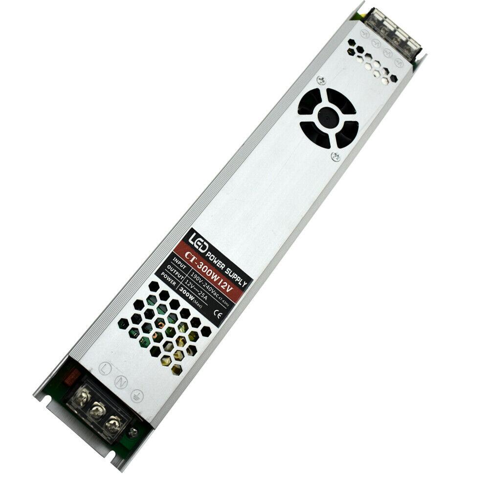 DC12V 300W Ultra Slim LED Driver Strømforsyning Transformer 240V til LED Strips