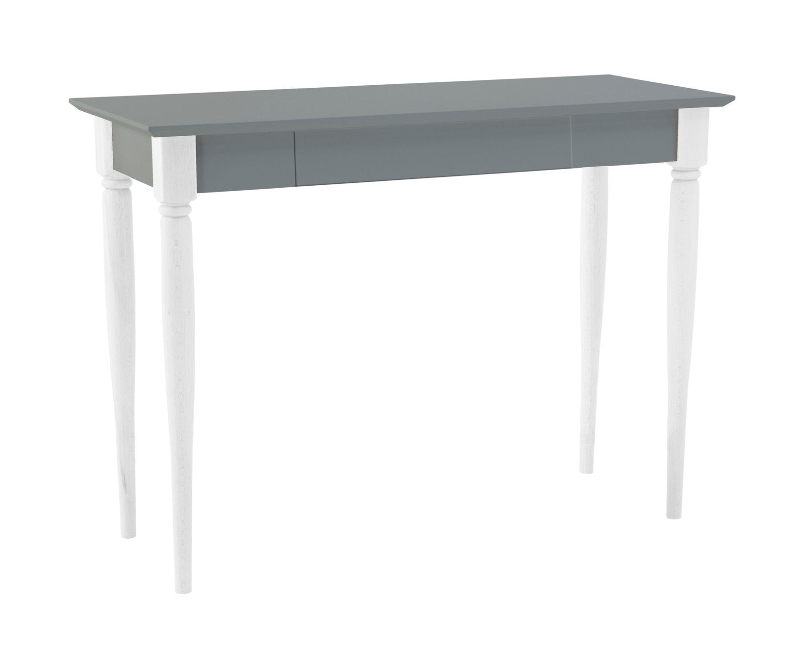 MAMO Skrivebord 85x40 cm - Hvide Ben / Mørkegrå