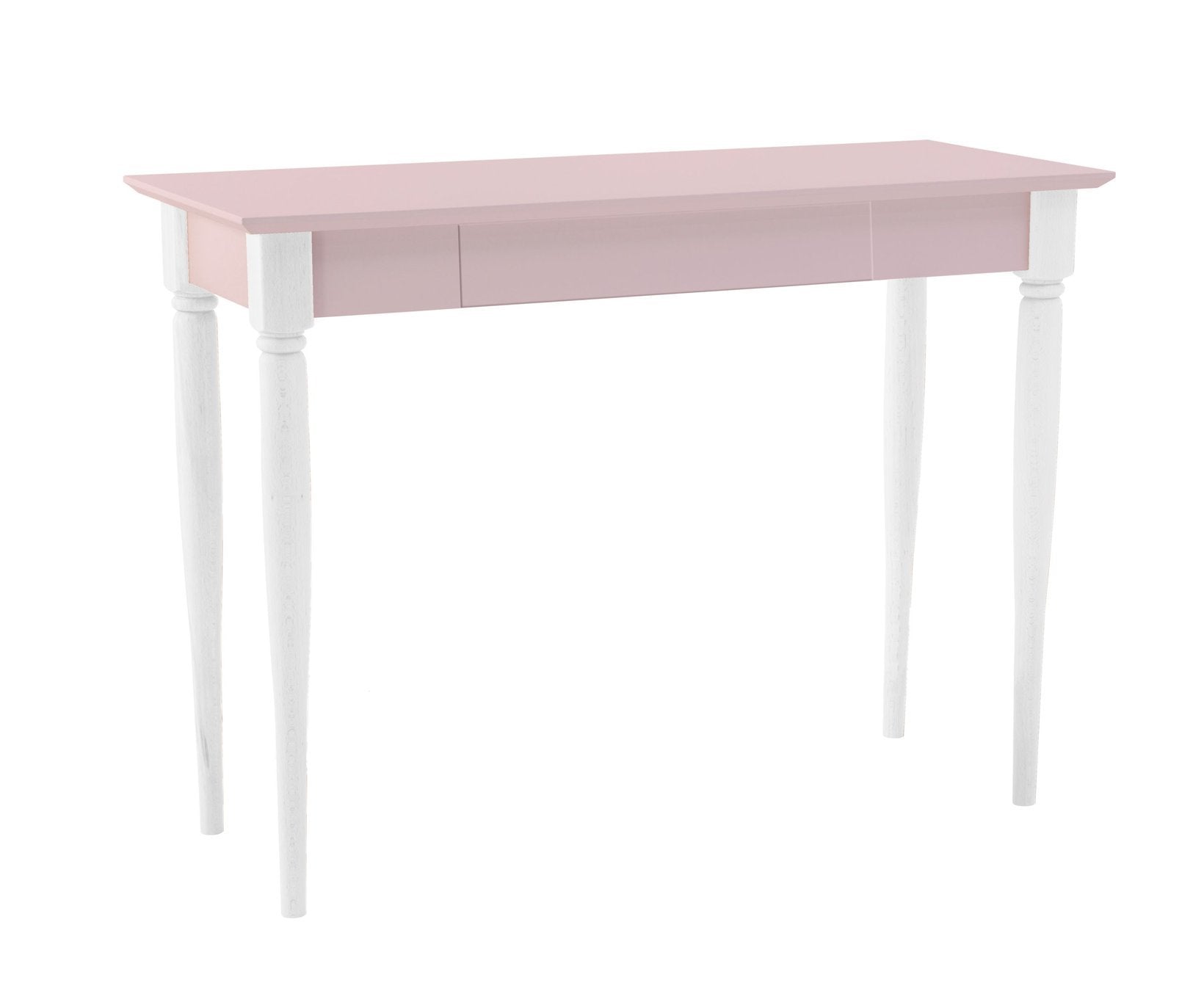 Se MAMO Skrivebord 105x40 cm Hvide Ben / Pink hos Lammeuld.dk