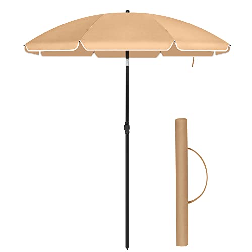 Billede af Parasol, solbeskyttelse, UPF 50+, Taupe, 160 cm