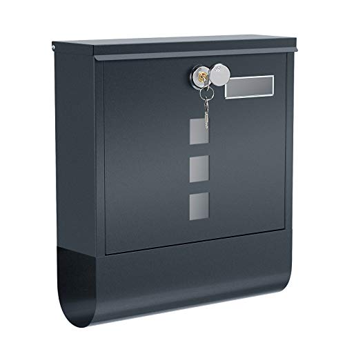 Billede af Praktisk postkasse til dit hjem: Med lås, kiggehuller og avisholder
