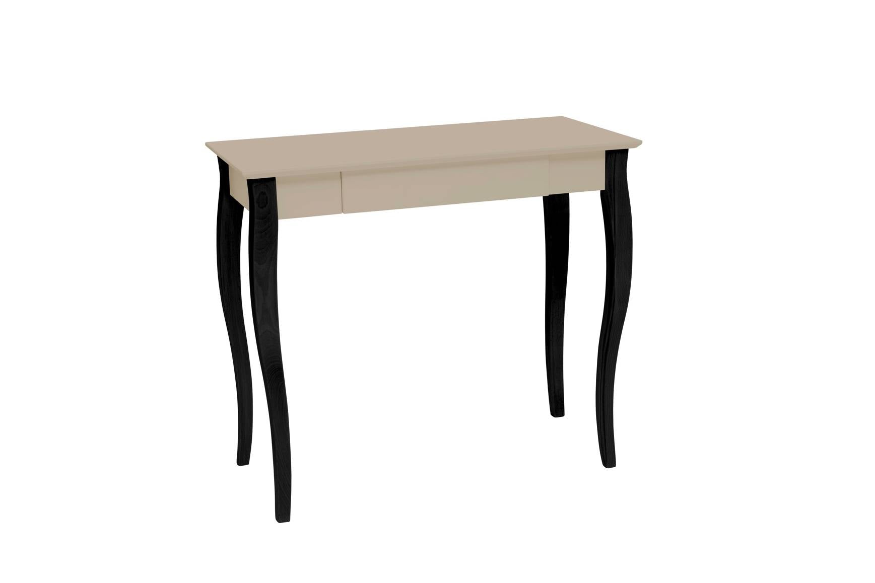 LILLO Skrivebord 85x40cm Sorte Ben / Brun Beige