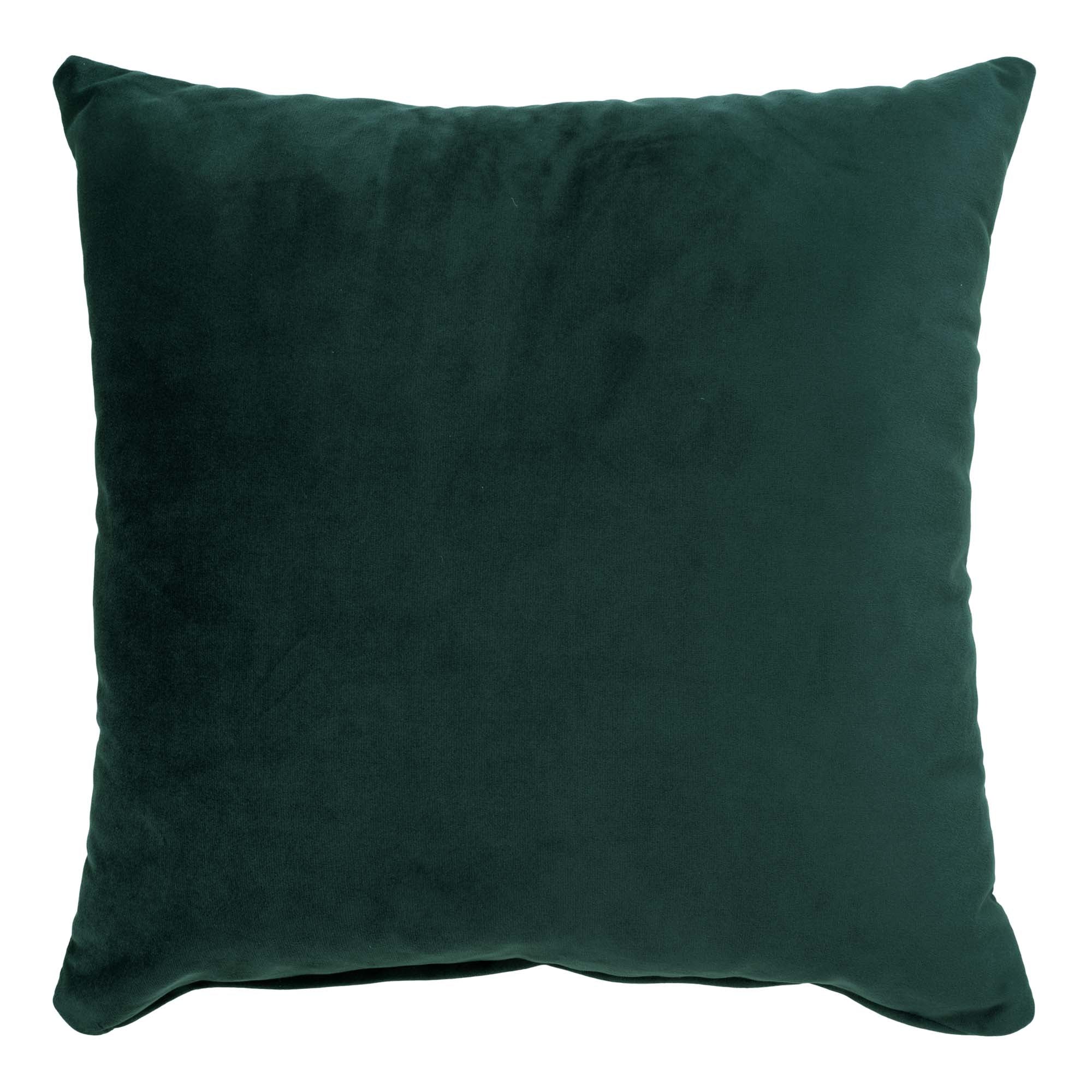 Lido Pude – Pude i velour, mørkegrøn, 40×40 cm