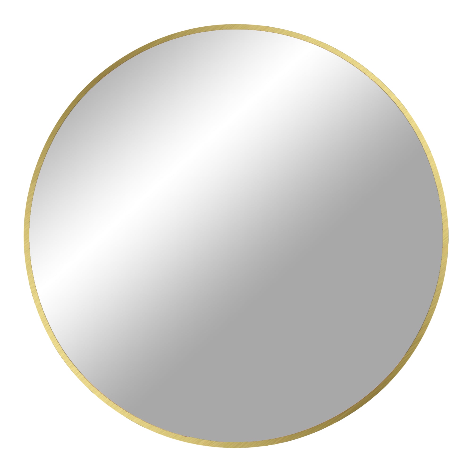 12: Madrid Spejl - Spejl i aluminium, messing look, Ø80 cm
