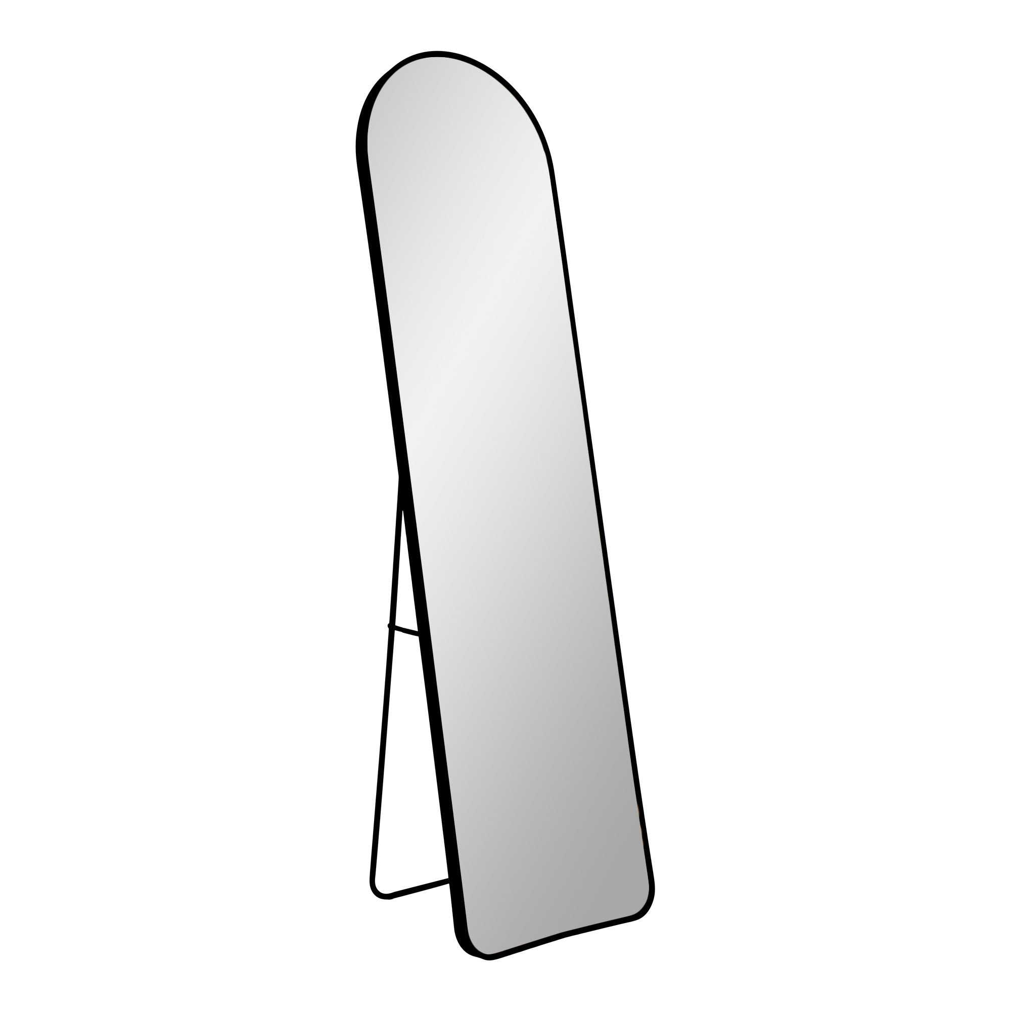 2: Madrid Spejl - Spejl i aluminium, sort, 40x150 cm
