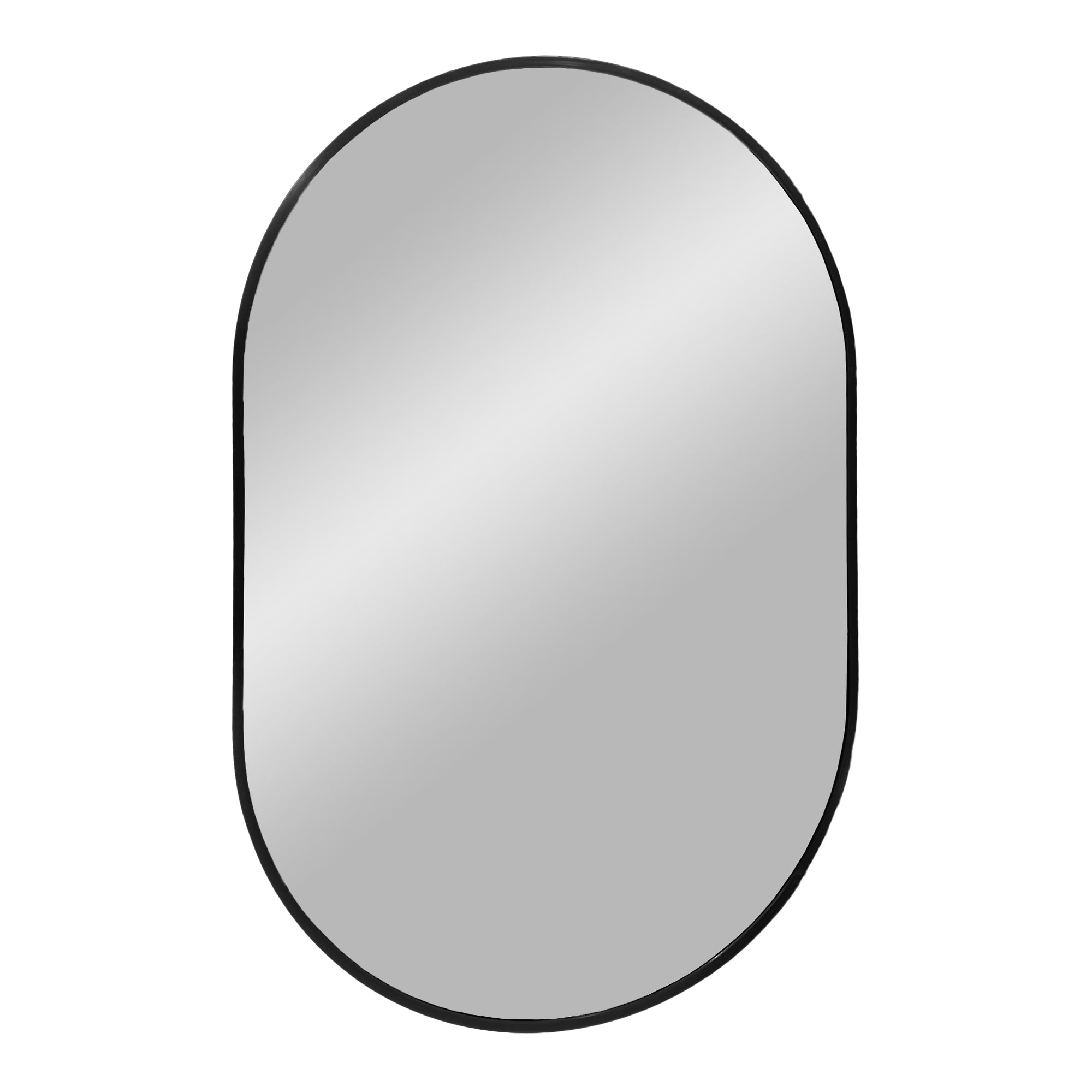 8: Madrid Spejl - Spejl i aluminium, sort, 50x80 cm