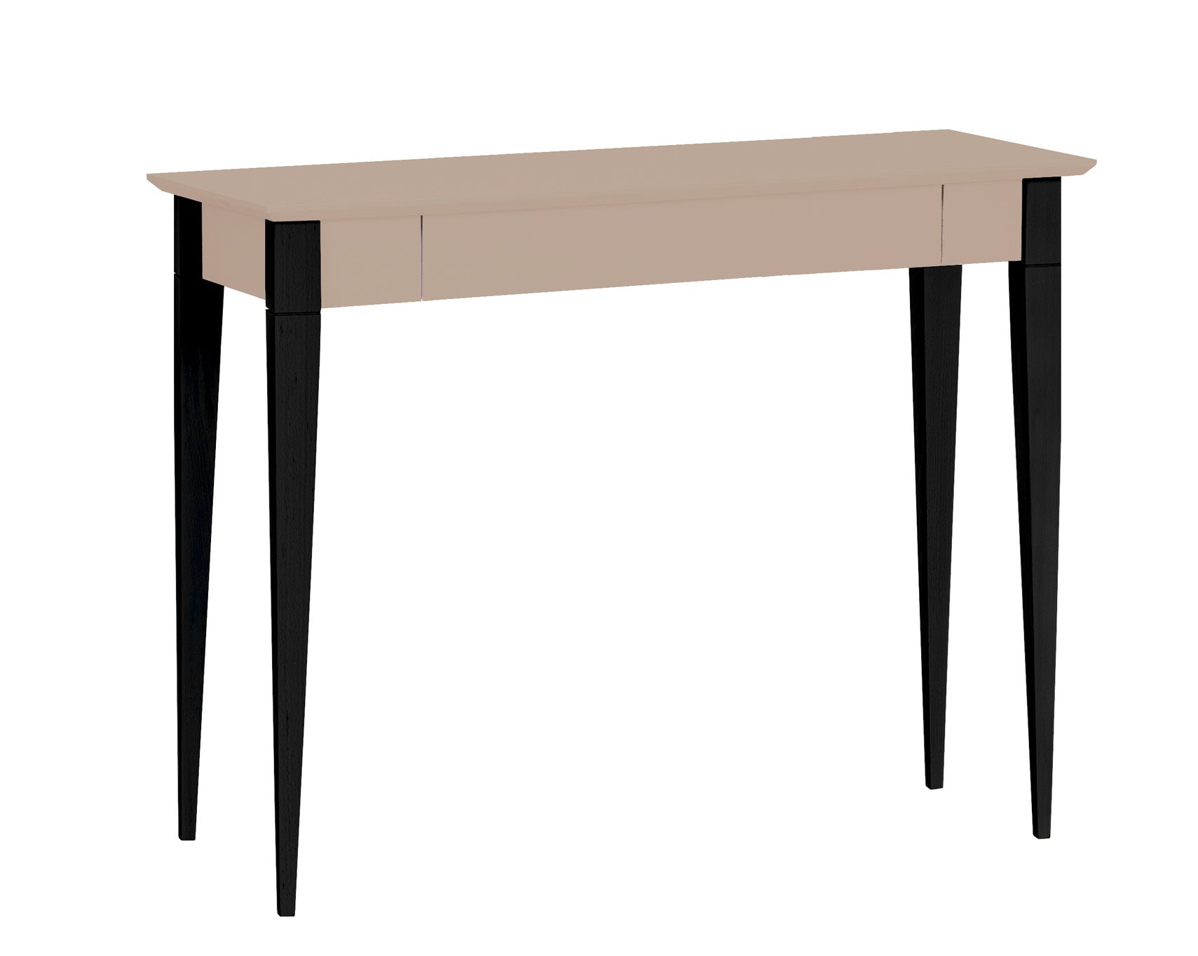 Billede af MIMO Skrivebord 105x40cm Sorte Ben Brun Beige